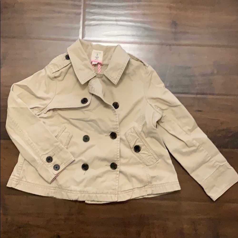 Lands End khaki girls coat
